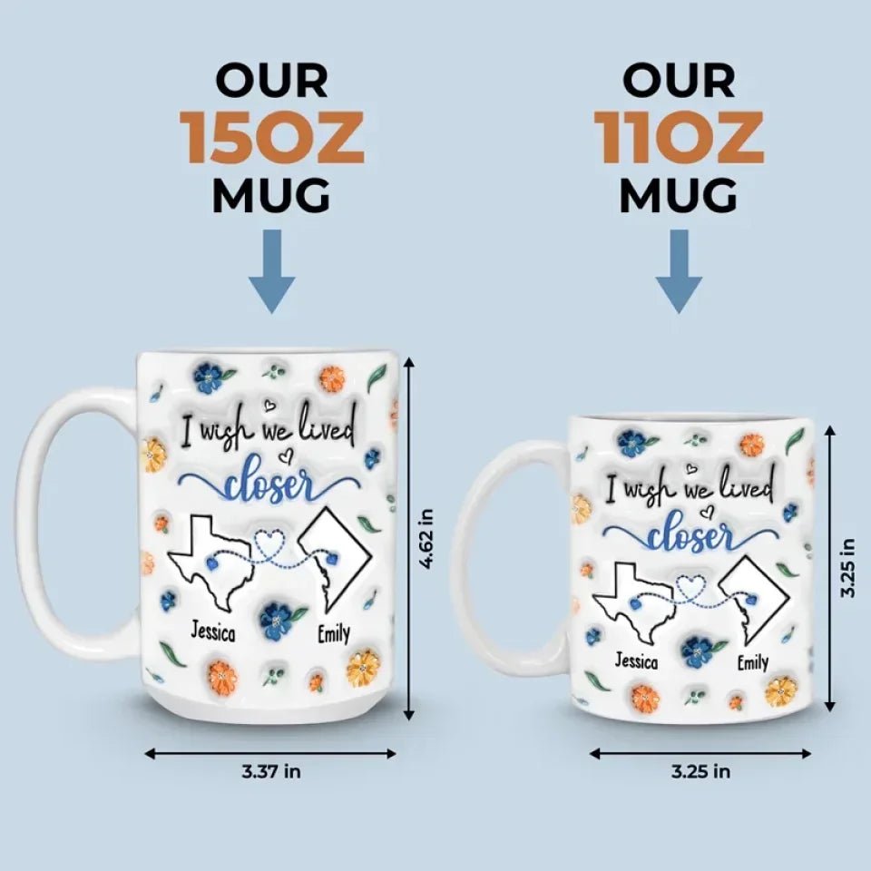 I Found A Sister By Heart - Bestie Personalized Custom 3D Inflated Effect Printed Mug - Gift For Best Friends, BFF, Sisters 689084 - DiyGiftly