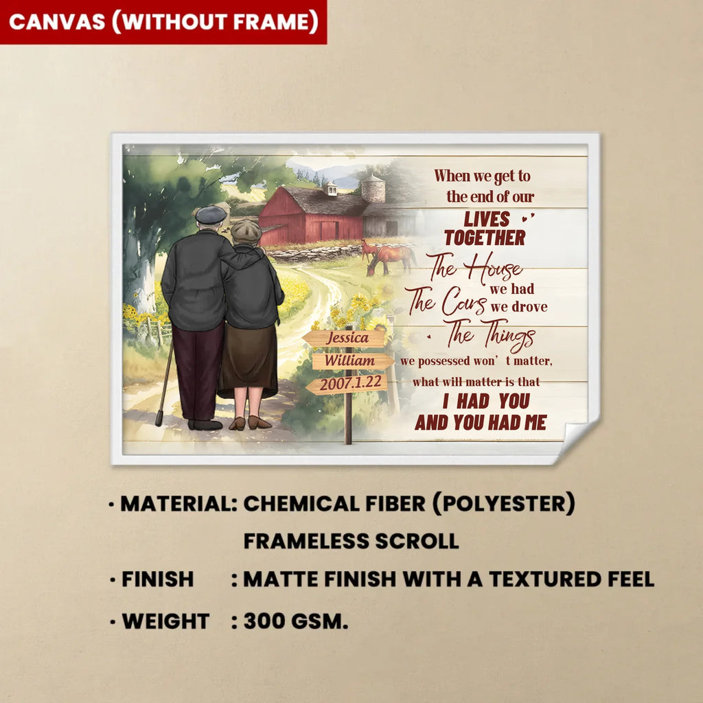 poster canvas wall art I Had You And You Had Me family wall decor for family