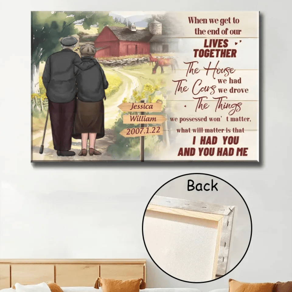 personalized couple design poster canvas wall art I Had You And You Had Me heartfelt home display