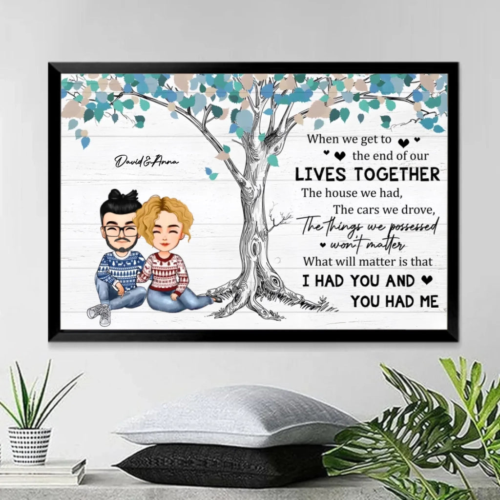 I Had You And You Had Me - Personalized Wrapped Canvas 756927 - DiyGiftly