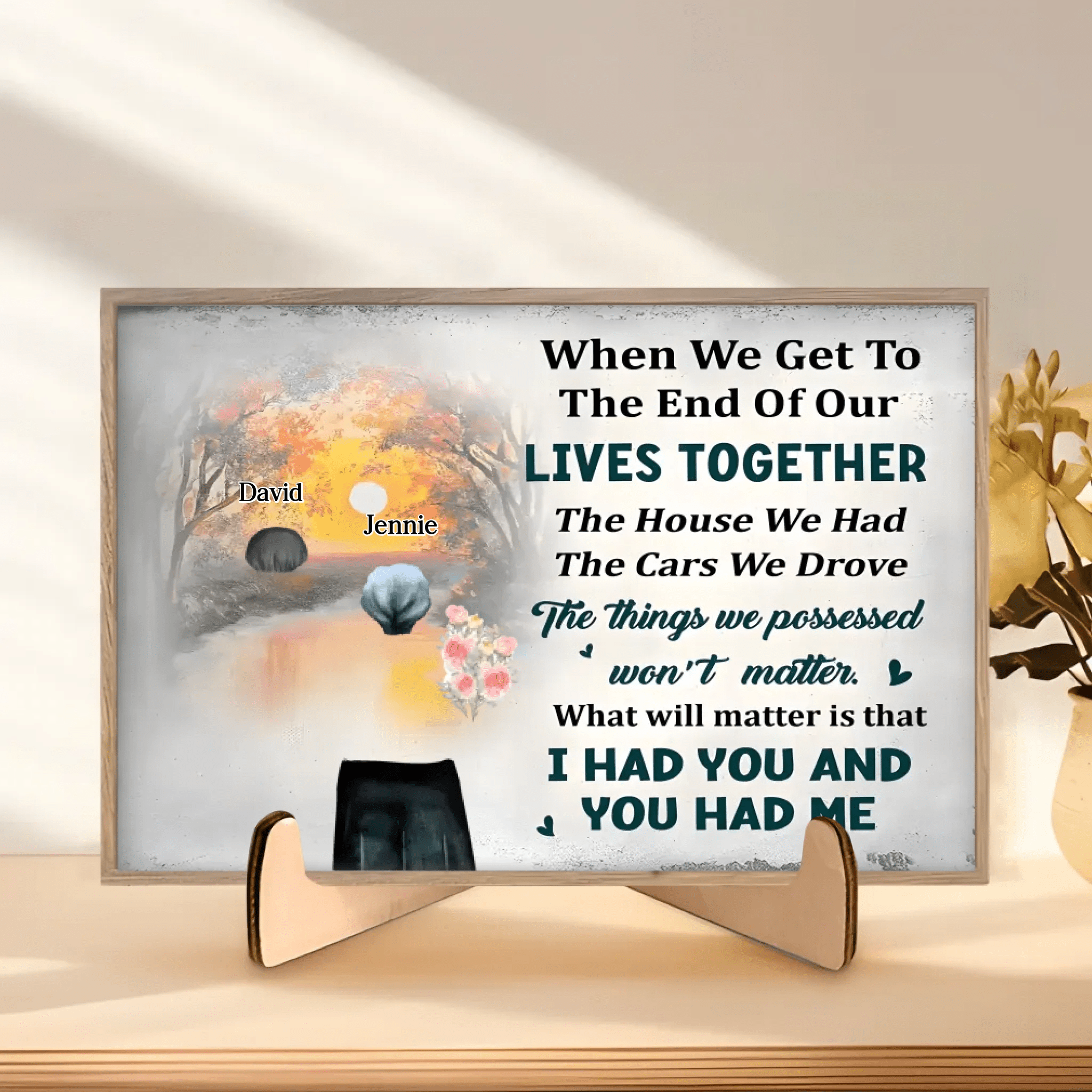 i had you heartfelt keepsake wooden plaque anniversary gift