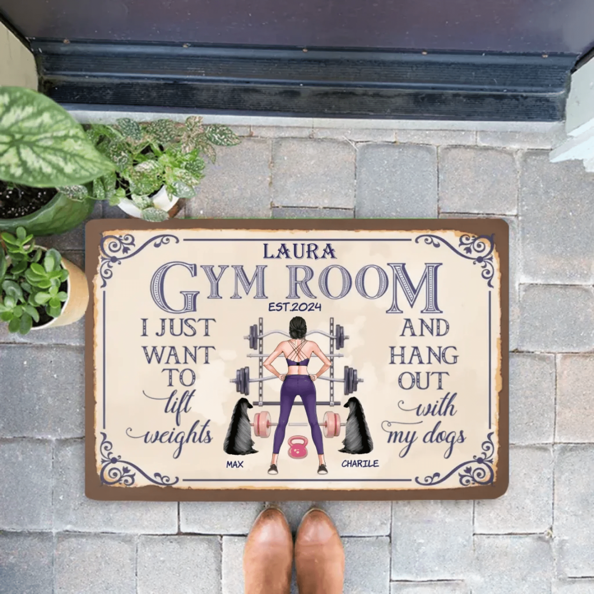 I Just Want To Lift Weights - Birthday Gift For Gymer - Fitness Lady Doormat 714710 - D - DiyGiftly