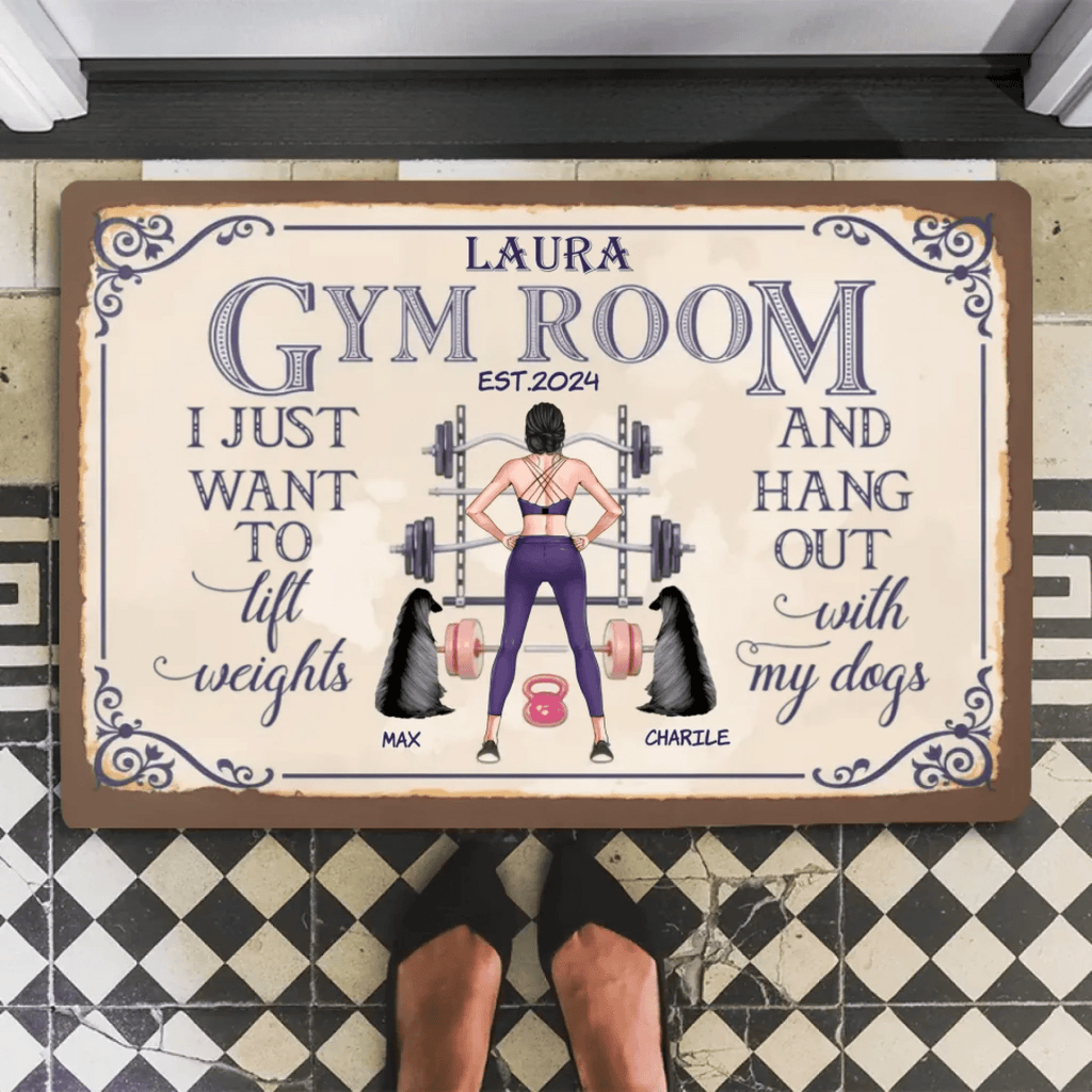I Just Want To Lift Weights - Birthday Gift For Gymer - Fitness Lady Doormat 714710 - D - DiyGiftly