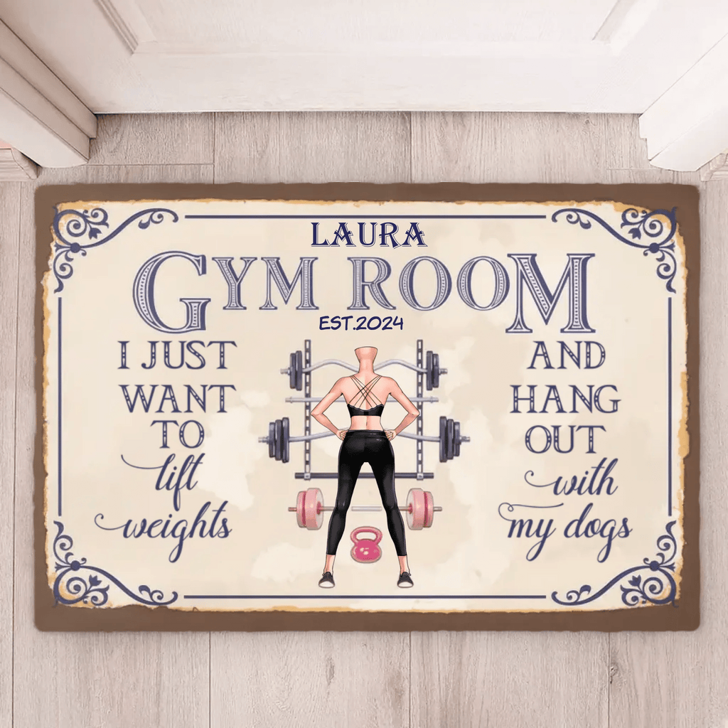 I Just Want To Lift Weights - Birthday Gift For Gymer - Fitness Lady Doormat 714710 - D - DiyGiftly