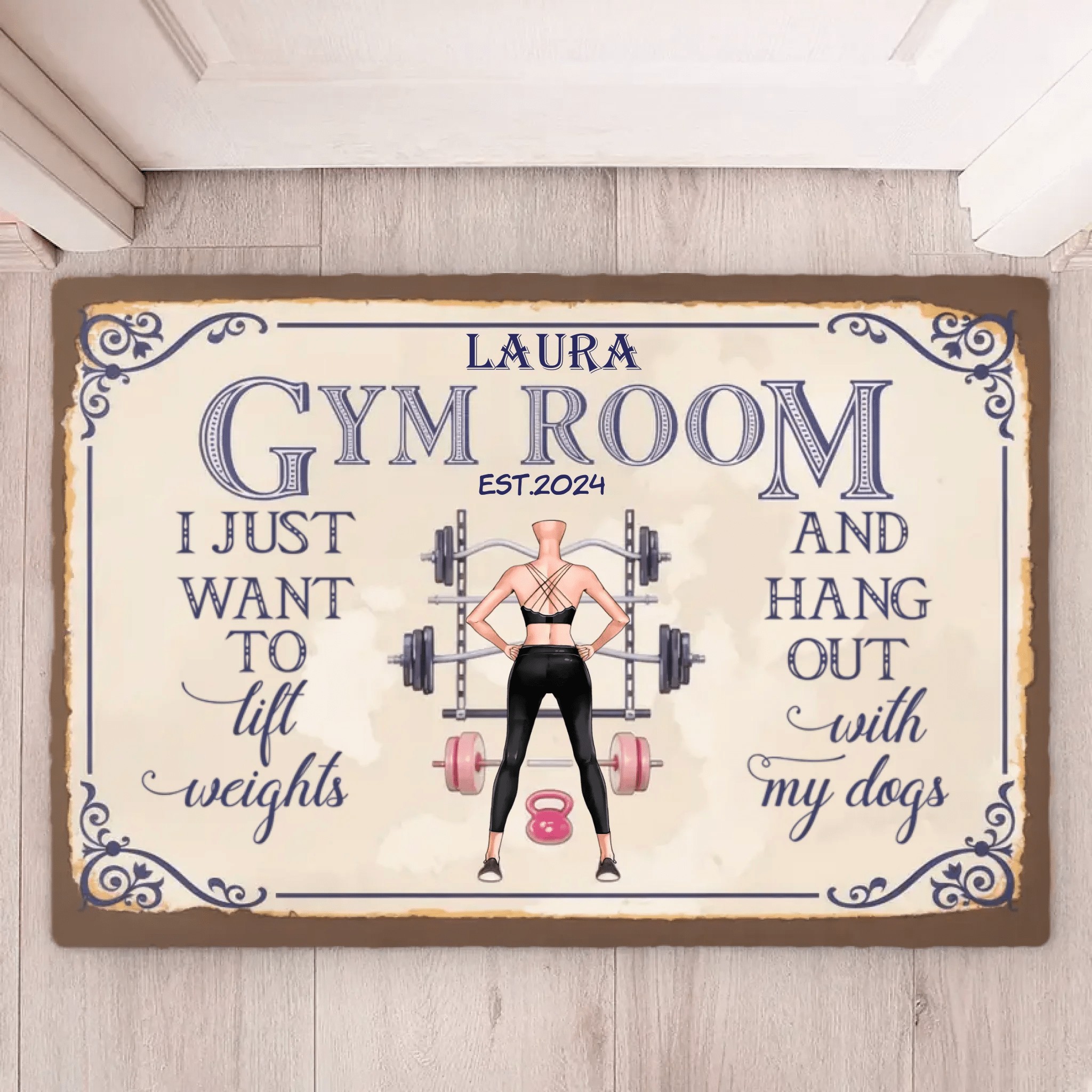 I Just Want To Lift Weights - Birthday Gift For Gymer - Fitness Lady Doormat 714710 - D - DiyGiftly
