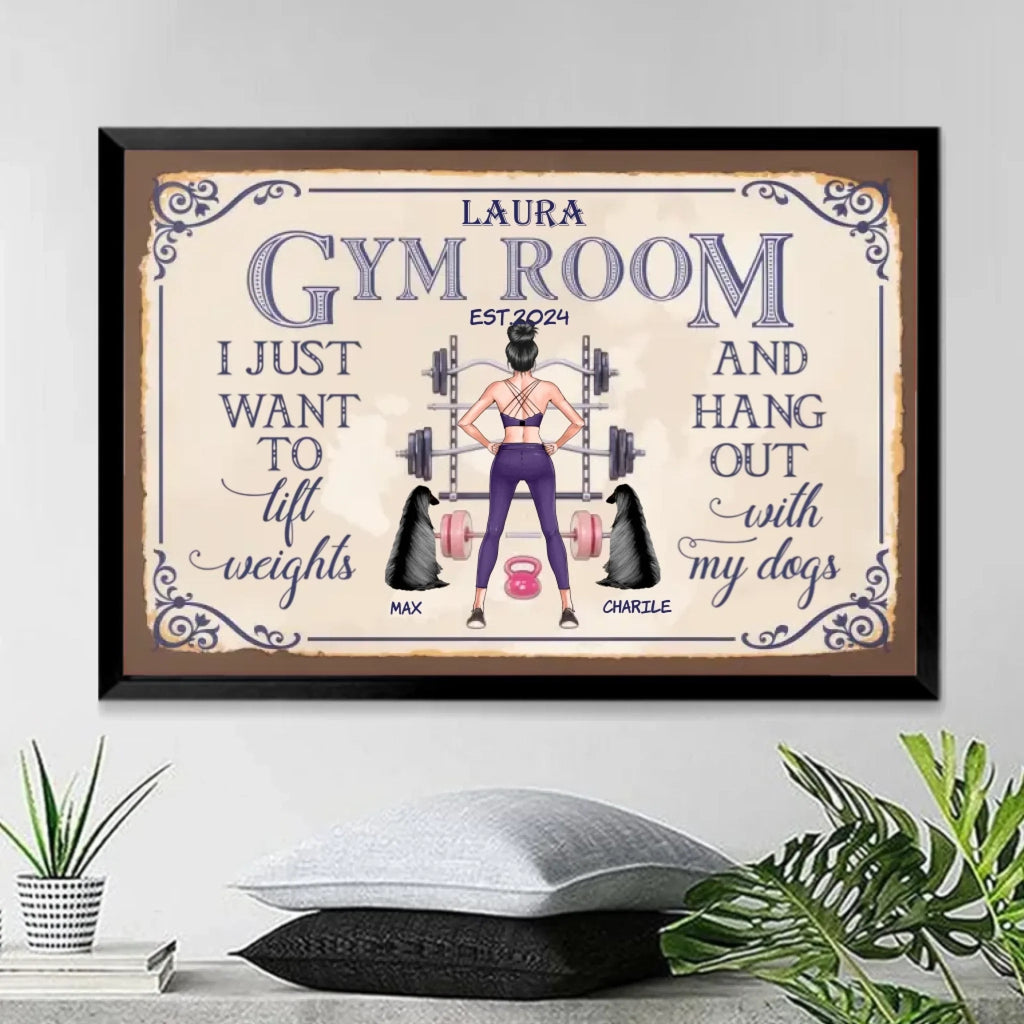 I Just Want To Lift Weights - Personalized Poster/Wrapped Canvas - Birthday Gift For Gymer - Fitness Lady 714710 - 715293 - DiyGiftly