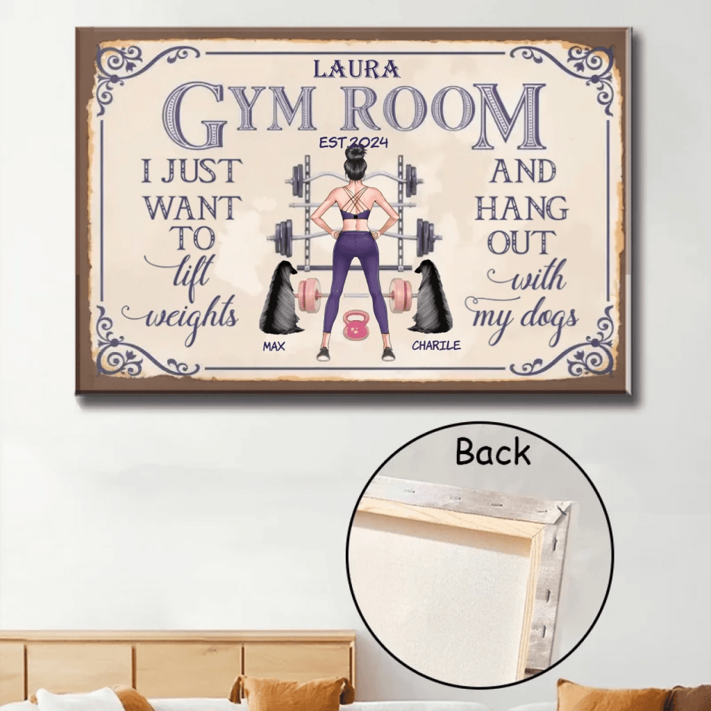 I Just Want To Lift Weights - Personalized Poster/Wrapped Canvas - Birthday Gift For Gymer - Fitness Lady 714710 - 715293 - DiyGiftly