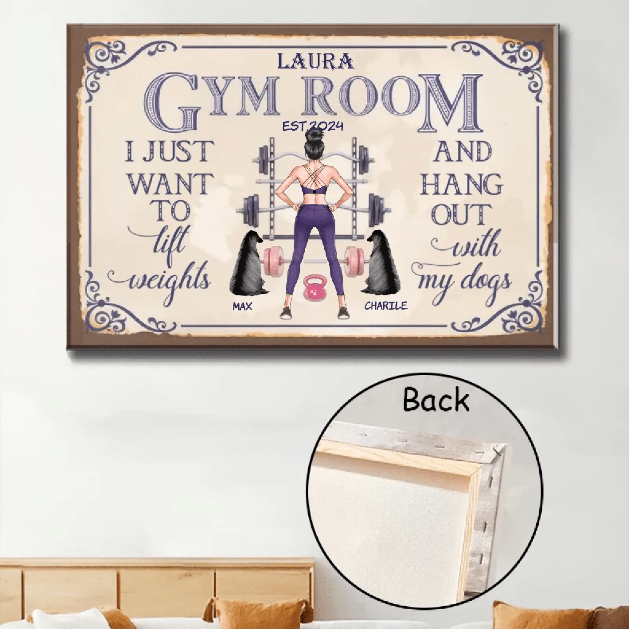 I Just Want To Lift Weights - Personalized Poster/Wrapped Canvas - Birthday Gift For Gymer - Fitness Lady 714710 - 715293 - DiyGiftly