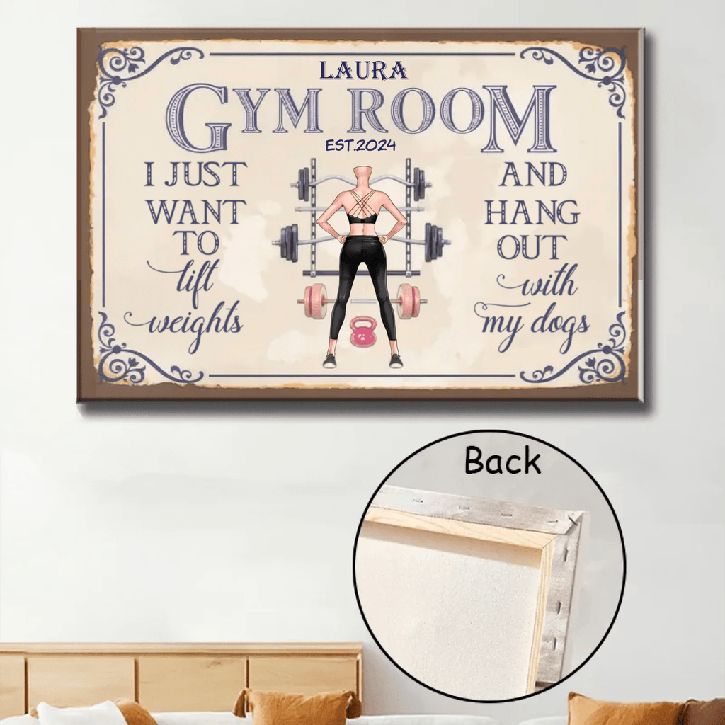 I Just Want To Lift Weights - Personalized Poster/Wrapped Canvas - Birthday Gift For Gymer - Fitness Lady 714710 - 715293 - DiyGiftly