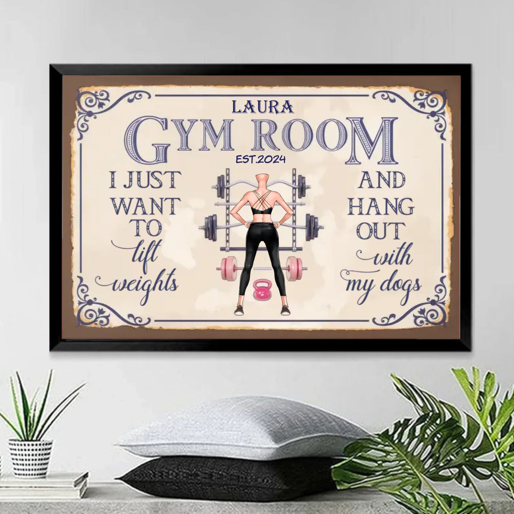 I Just Want To Lift Weights - Personalized Poster/Wrapped Canvas - Birthday Gift For Gymer - Fitness Lady 714710 - 715293 - DiyGiftly