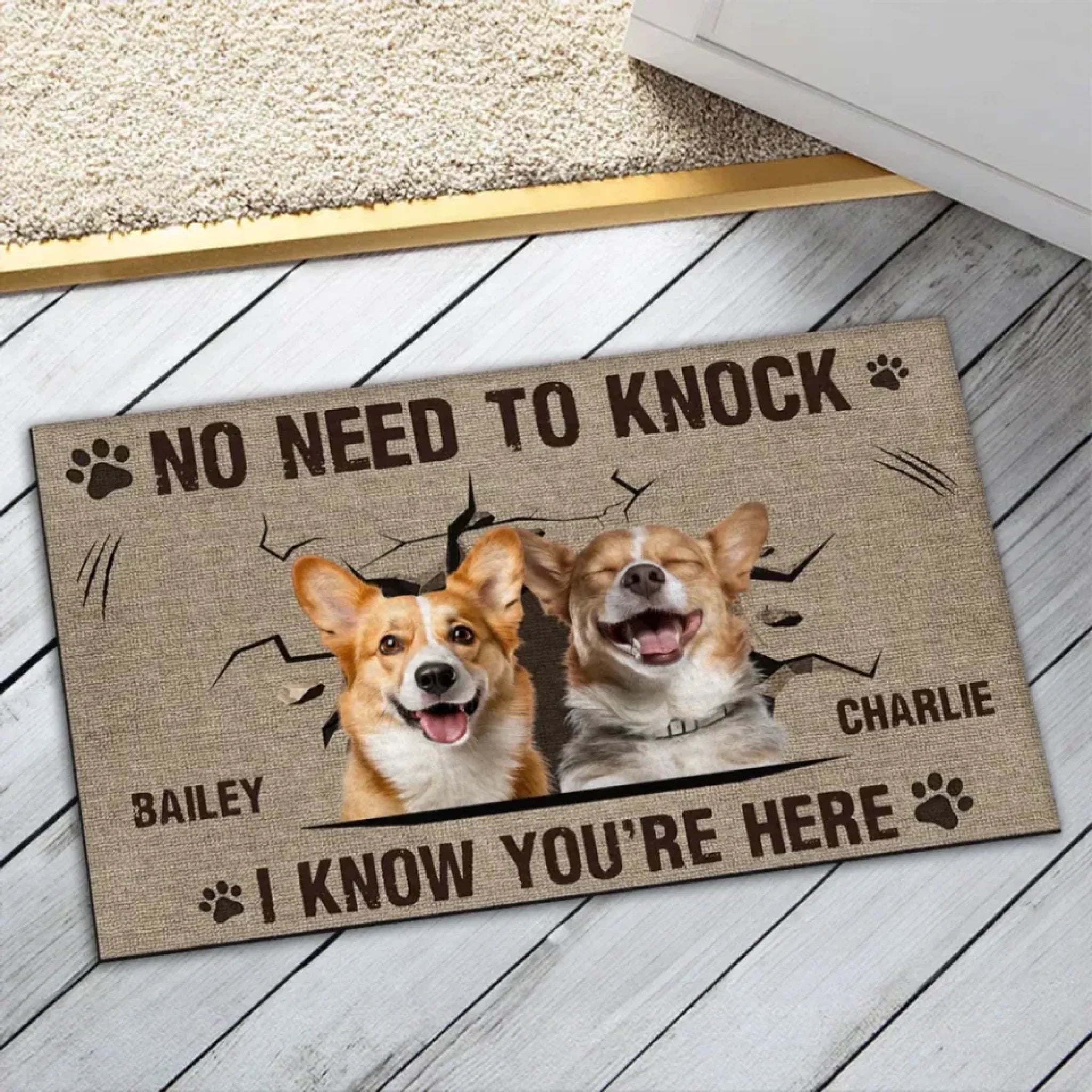 I Know You Are Here - Personalized Custom Doormat 689597 - DiyGiftly