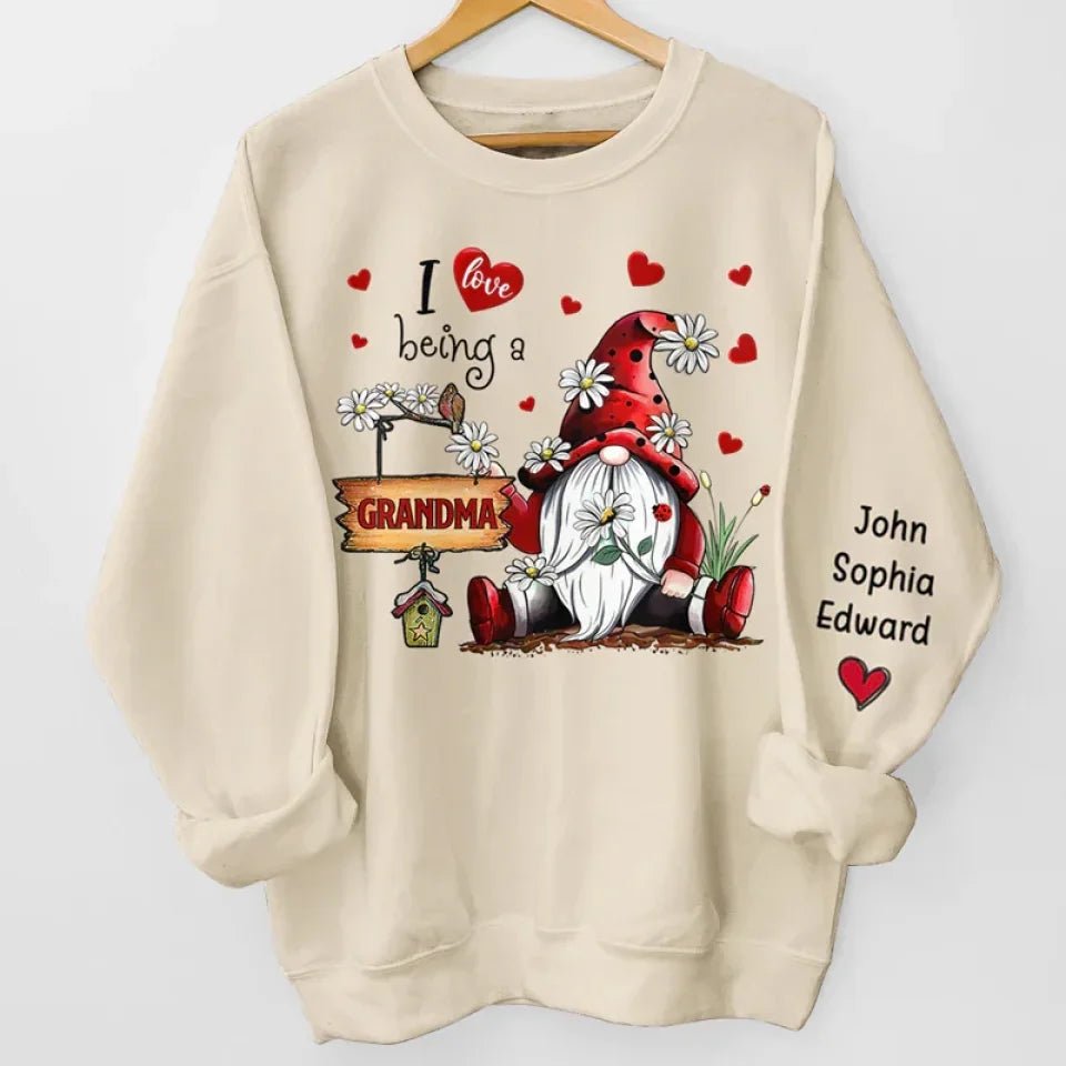 I Love Being a Nana personalized unisex sweatshirt holiday outfit for nana