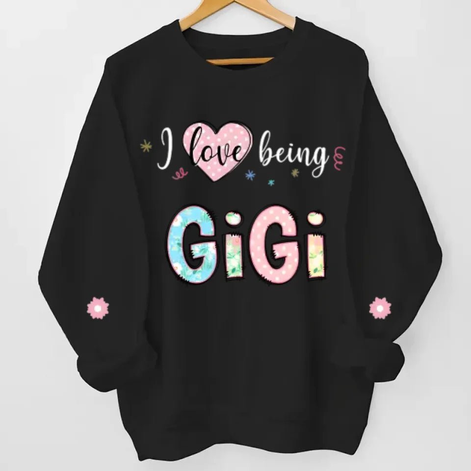 Unisex sweatshirt personalized family names christmas gift for grandparents