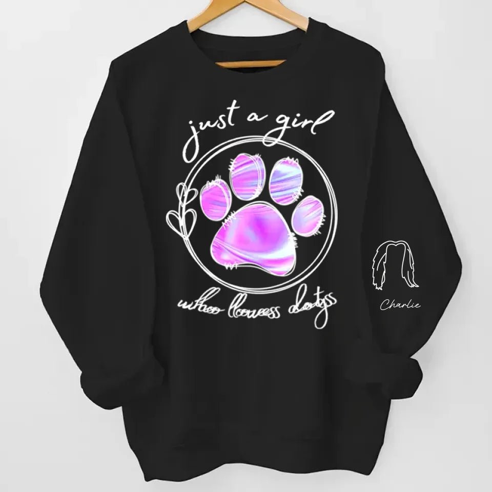 I Love My Pets - Dog & Cat Personalized Custom Unisex Sweatshirt With Design On Sleeve - Gift For Pet Owners, Pet Lovers 679957 - 679959 - DiyGiftly
