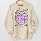 I Love My Pets - Dog & Cat Personalized Custom Unisex Sweatshirt With Design On Sleeve - Gift For Pet Owners, Pet Lovers 679957 - 679959 - DiyGiftly