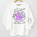 I Love My Pets - Dog & Cat Personalized Custom Unisex Sweatshirt With Design On Sleeve - Gift For Pet Owners, Pet Lovers 679957 - 679959 - DiyGiftly