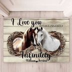 I Love You Insanely - Personalized Couple Horse Doormat 741342 - D - DiyGiftly