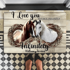 I Love You Insanely - Personalized Couple Horse Doormat 741342 - D - DiyGiftly