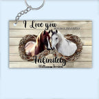 I Love You Insanely - Personalized Couple Horse Keychain 741720 - Y - DiyGiftly