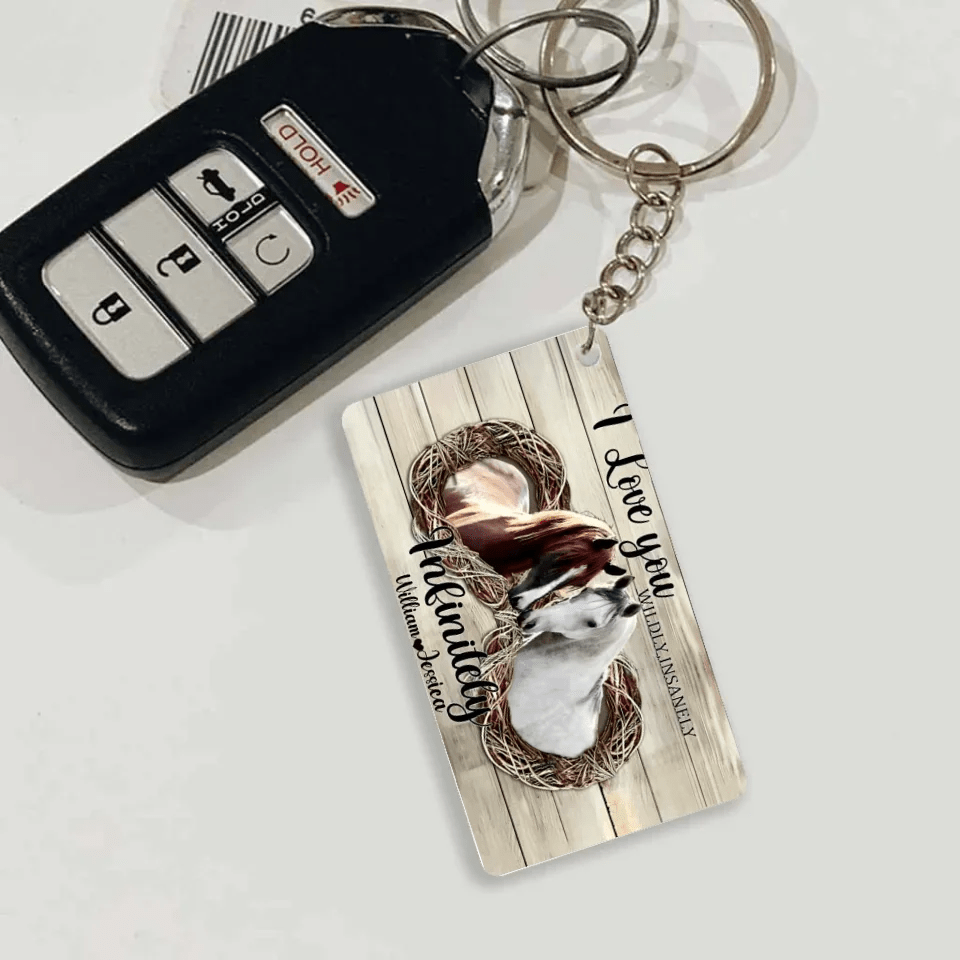 I Love You Insanely - Personalized Couple Horse Keychain 741720 - Y - DiyGiftly