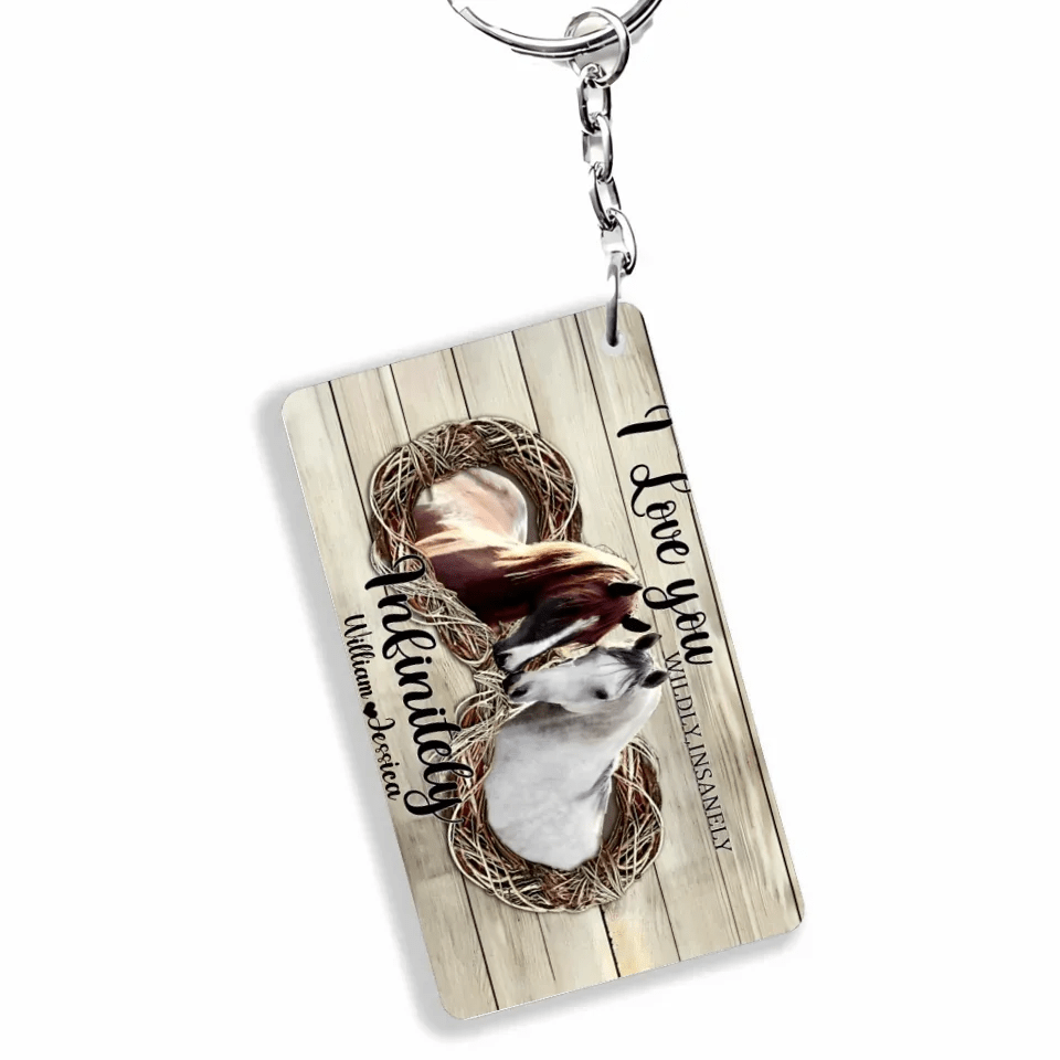 I Love You Insanely - Personalized Couple Horse Keychain 741720 - Y - DiyGiftly