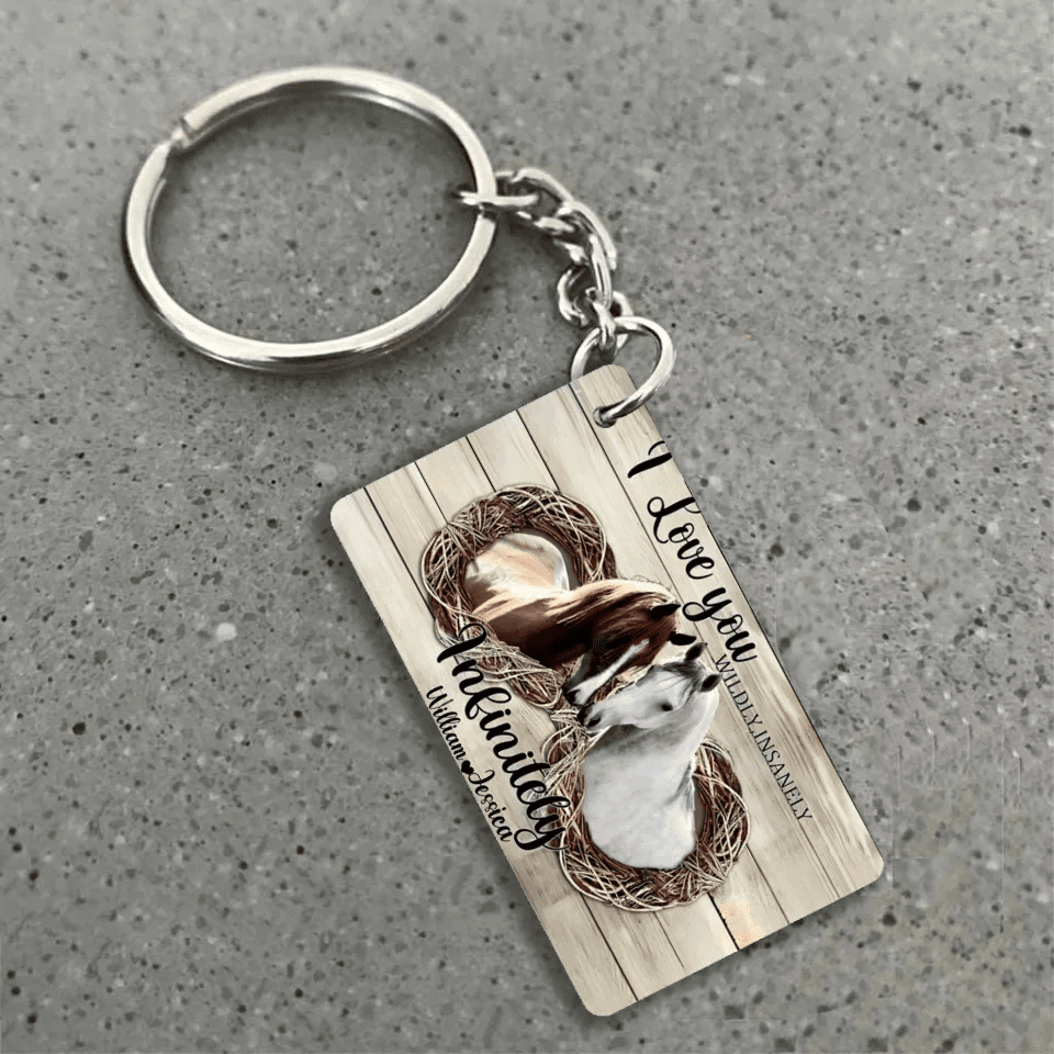 I Love You Insanely - Personalized Couple Horse Keychain 741720 - Y - DiyGiftly