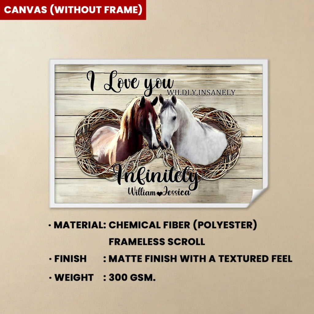 I Love You Insanely - Personalized Couple Horse Poster 741342 - 741343 - DiyGiftly