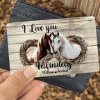 I Love You Insanely - Personalized Couple Horse Wallet Card 741343 - Q - DiyGiftly