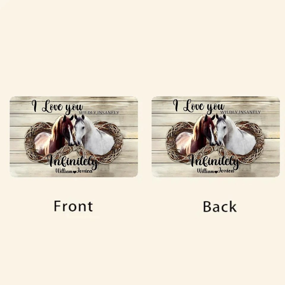 I Love You Insanely - Personalized Couple Horse Wallet Card 741343 - Q - DiyGiftly