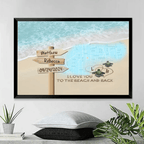 I Love You To The Beach And Back – Sea Turtles Personalized City Map Poster, Anniversary Gift For Couple 745695 - 745696 - DiyGiftly