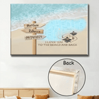 I Love You To The Beach And Back – Sea Turtles Personalized City Map Poster, Anniversary Gift For Couple 745695 - 745696 - DiyGiftly