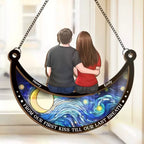 I Love You To The Moon And Back - Couple Personalized Window Hanging Suncatcher - Gift For Husband Wife, Anniversary 671274 - DiyGiftly