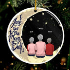 I Love You To The Moon And Back - Personalized Custom Round Shaped Acrylic Christmas Ornament - Gift For Grandma, Grandparents, Christmas Gift 671588 - DiyGiftly