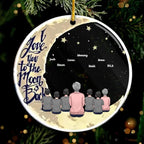 I Love You To The Moon And Back - Personalized Custom Round Shaped Acrylic Christmas Ornament - Gift For Grandma, Grandparents, Christmas Gift 671588 - DiyGiftly