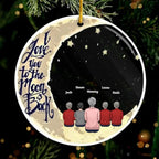 I Love You To The Moon And Back - Personalized Custom Round Shaped Acrylic Christmas Ornament - Gift For Grandma, Grandparents, Christmas Gift 671588 - DiyGiftly