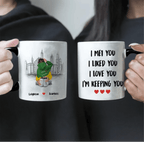 "I Met You, I Liked You, I Love You, I'm Keeping You Forever" – Personalized Couple Mug with Names – White Ceramic Coffee Cup, Romantic Valentine's Day & Anniversary Gift for Him & Her 1136504 - DiyGiftly