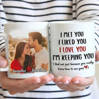 I Met You I Love You I'm Keeping You - Upload Image, Gift For Couples - Personalized Mug 16316928 - DiyGiftly