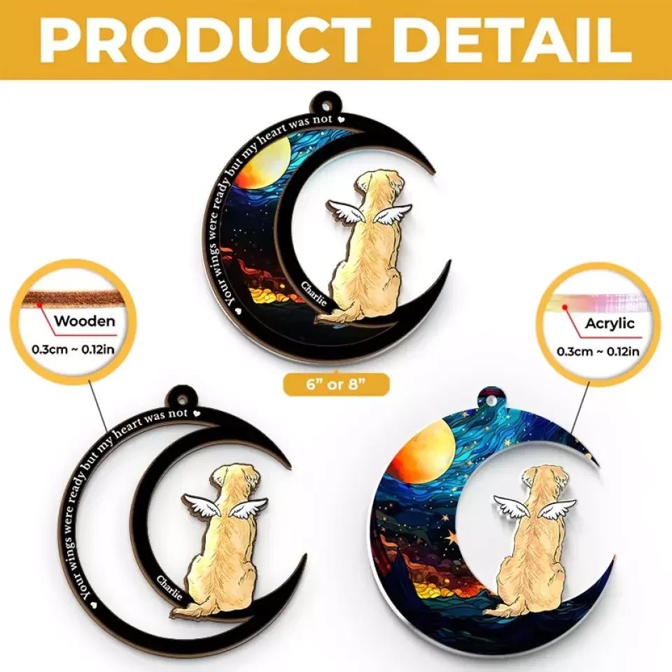 suncatcher ornament personalized design loss of dog gift window hanging keepsake design preview