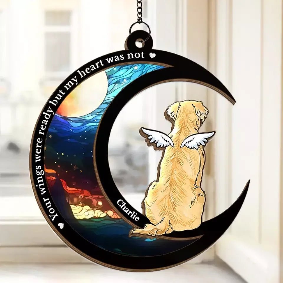 personalized design loss of dog gift suncatcher ornament window hanging keepsake main view