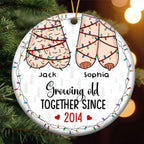 I Want To Grow Old With You Funny Christmas Couples - Personalized Ceramic Ornament 684703 - DiyGiftly