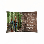I Want To Hold Your Hand At 80 & Let's Go Camping - Personalized Phot Pillow 714443 - B - DiyGiftly