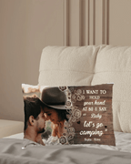 I Want To Hold Your Hand At 80 & Let's Go Camping - Personalized Phot Pillow 714443 - B - DiyGiftly
