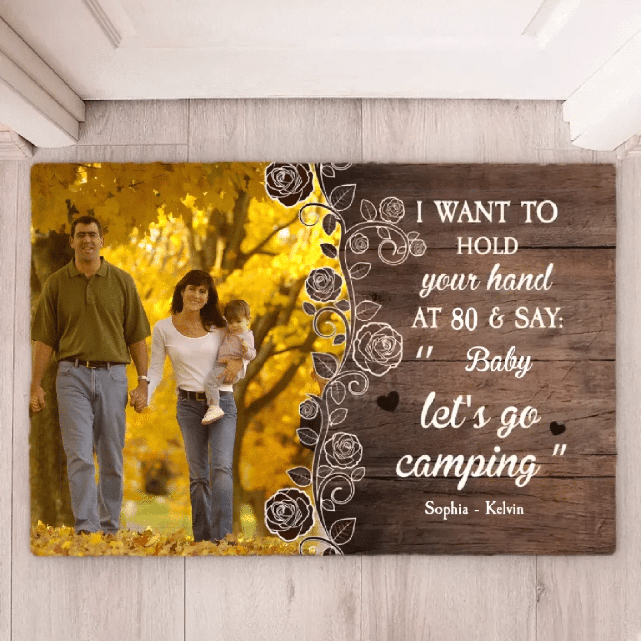 I Want To Hold Your Hand At 80 & Let's Go Camping - Personalized Photo 714443 - D - DiyGiftly