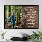 I Want To Hold Your Hand At 80 & Let's Go Camping - Personalized Photo Poste r& Canvas 714443 - DiyGiftly
