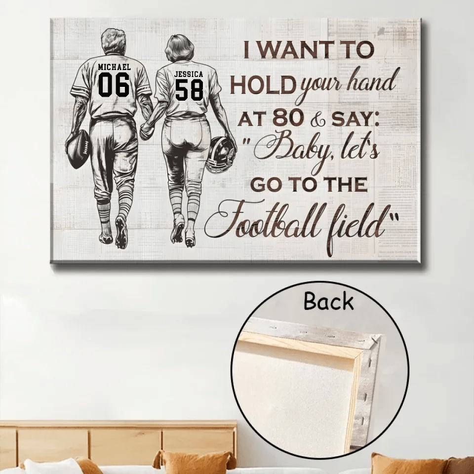 I Want To Hold Your Hand - Personalized Football Poster - Gift For Football Lovers 746792 - 746801 - DiyGiftly