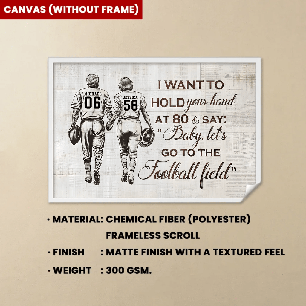I Want To Hold Your Hand - Personalized Football Poster - Gift For Football Lovers 746792 - 746801 - DiyGiftly