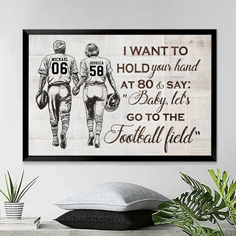 I Want To Hold Your Hand - Personalized Football Poster - Gift For Football Lovers 746792 - 746801 - DiyGiftly