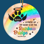 heart shaped keepsake personalized cat ceramic ornament loss of cat gift