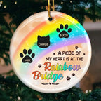 personalized cat ceramic heart ornament shaped keepsake loss of cat gift