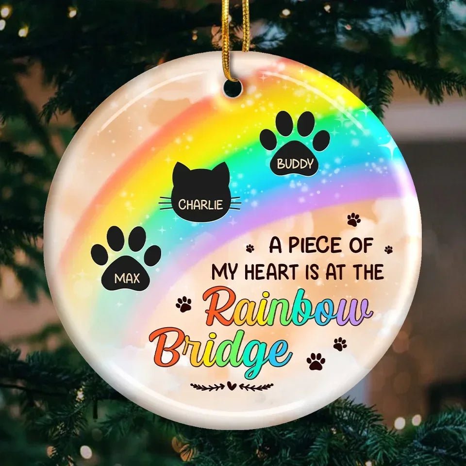 personalized cat ceramic heart ornament shaped keepsake loss of cat gift